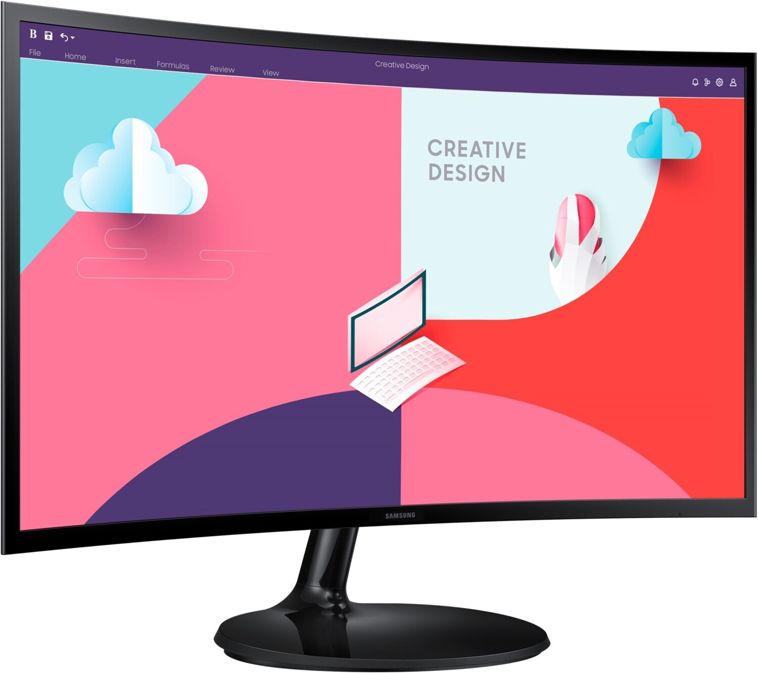 Samsung S27C364EAU 27 Zoll 75Hz FHD Curved Monitor Schwarz