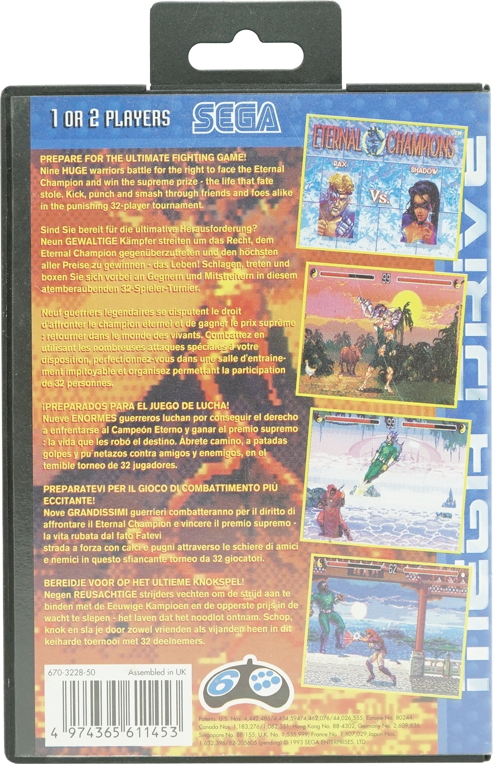 Eternal Champions Sega Mega Drive