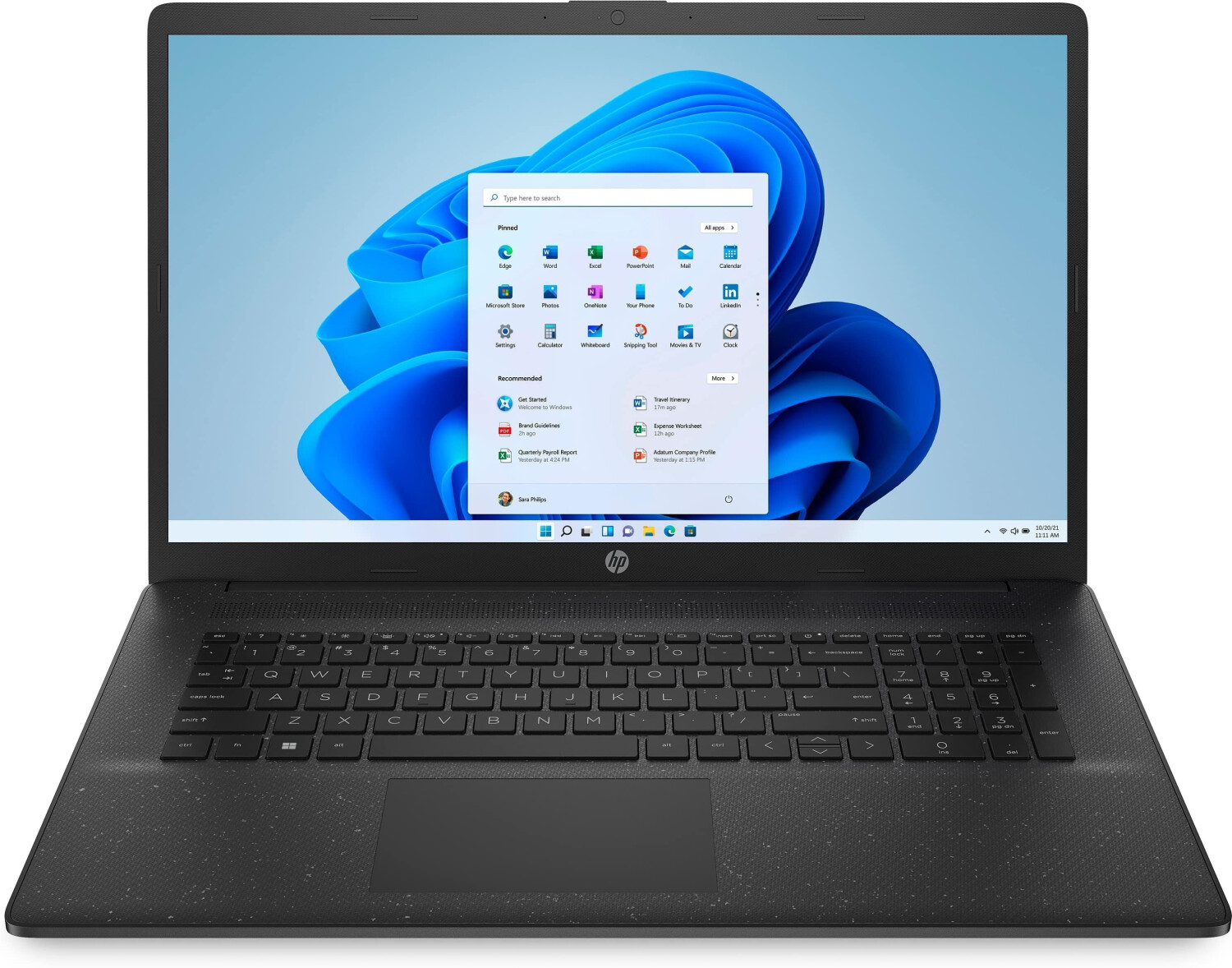 HP 17-CN0523ng 17" Intel Celeron N4120 8GB DDR4 256GB SSD Win 11 Schwarz
