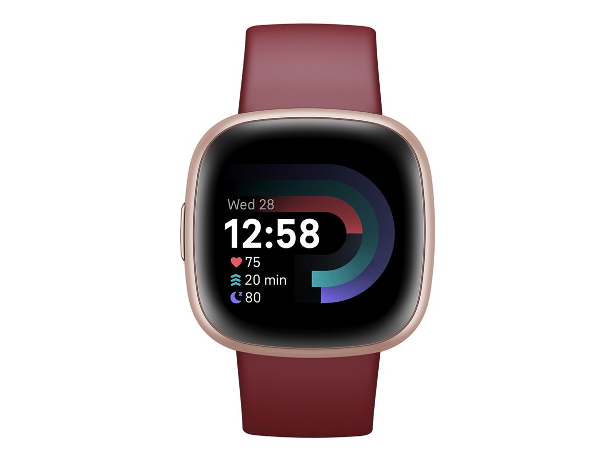Google Fitbit Versa 4 Smartwatch Fitness-Tracker Rot