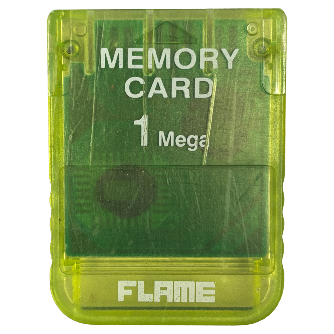 Flame 1MB Memory Card Grün PS1