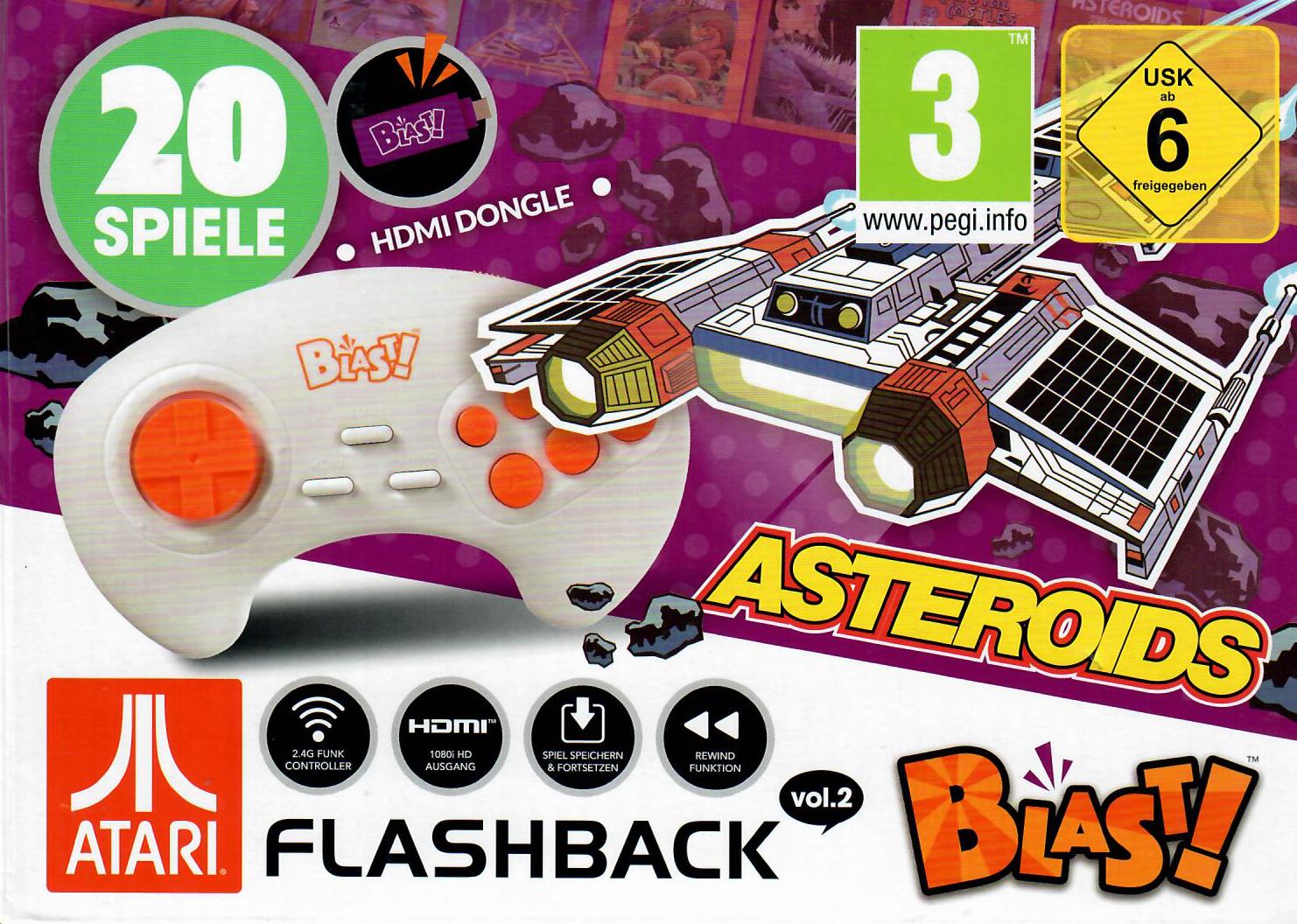 Atari Flashback Blast Mini Asteroids Retro Konsole