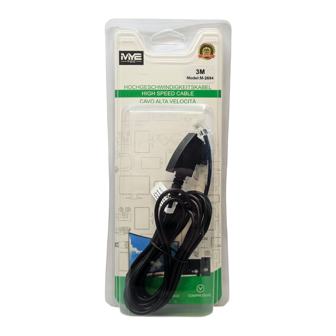 M2 Tec F Stecker auf RJ11 Stecker 3m M-2694