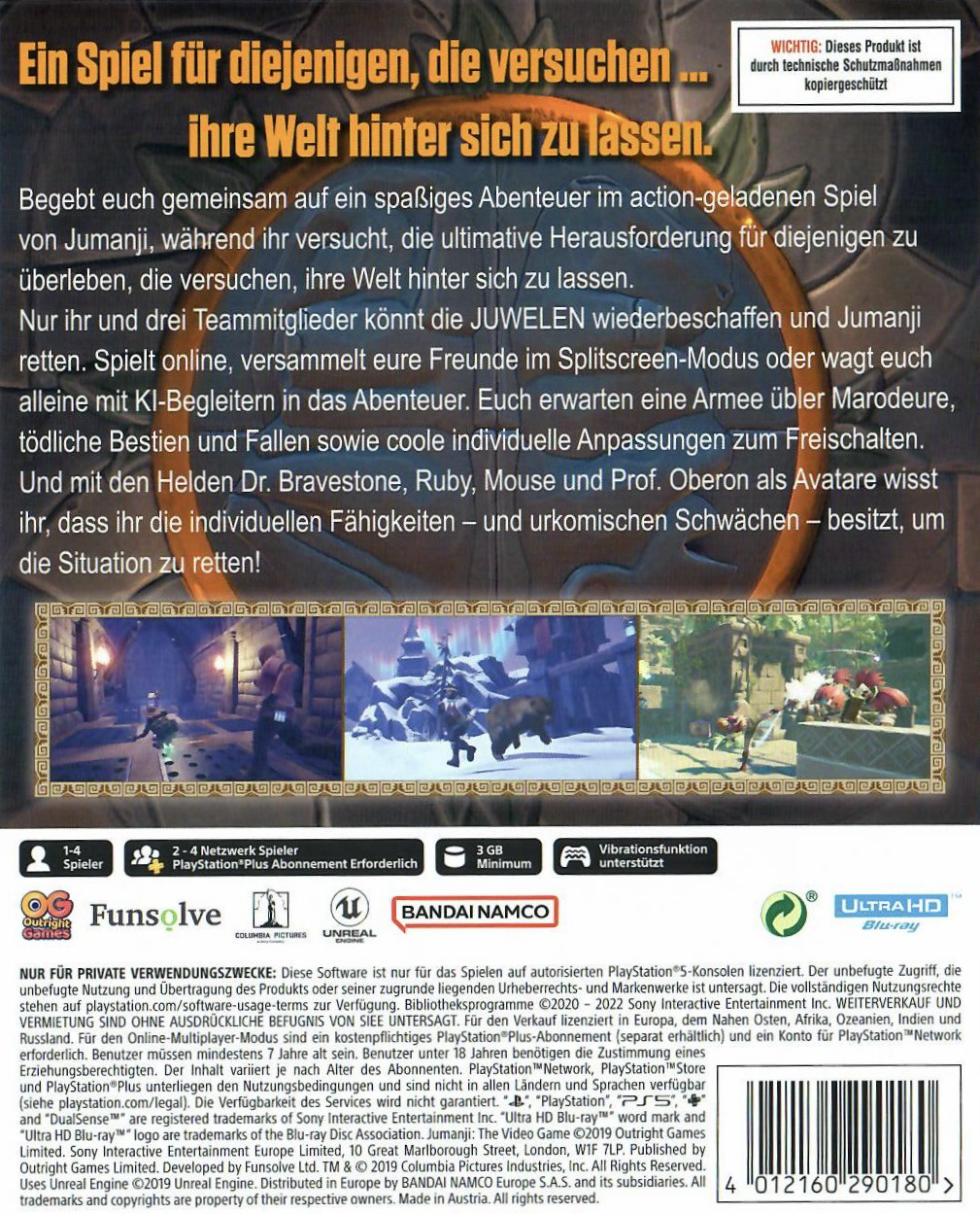 Jumanji Das Videospiel PS5