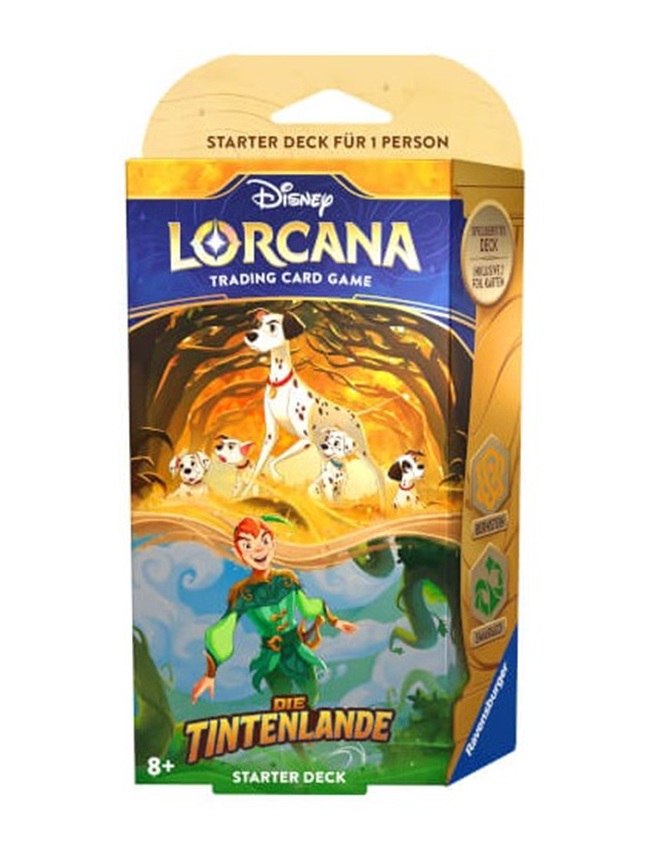 Disney Lorcana Die Tintenlande - Starter Deck Bernstein und Smaragd Deutsch Neu