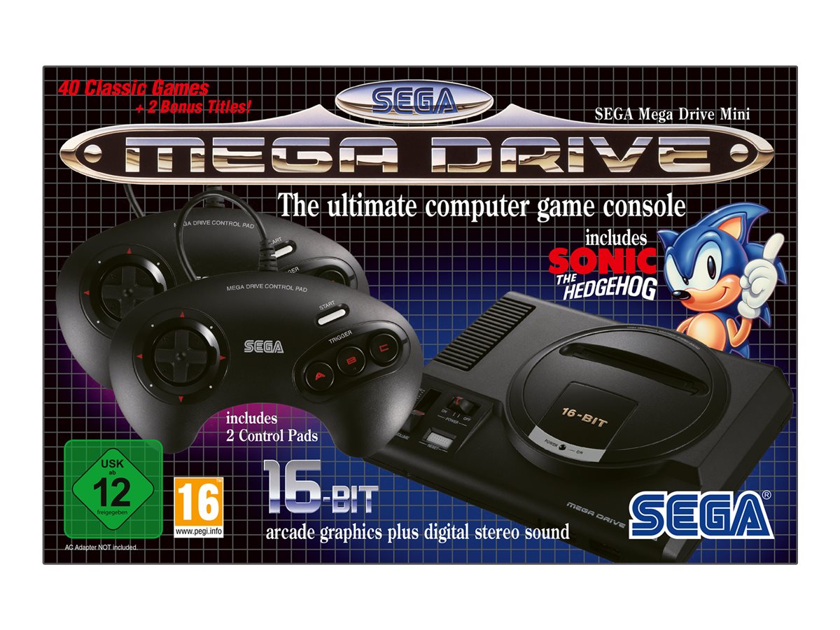 Sega Mega Drive Mini Retro Konsole 2 Controller 40+2 Spiele