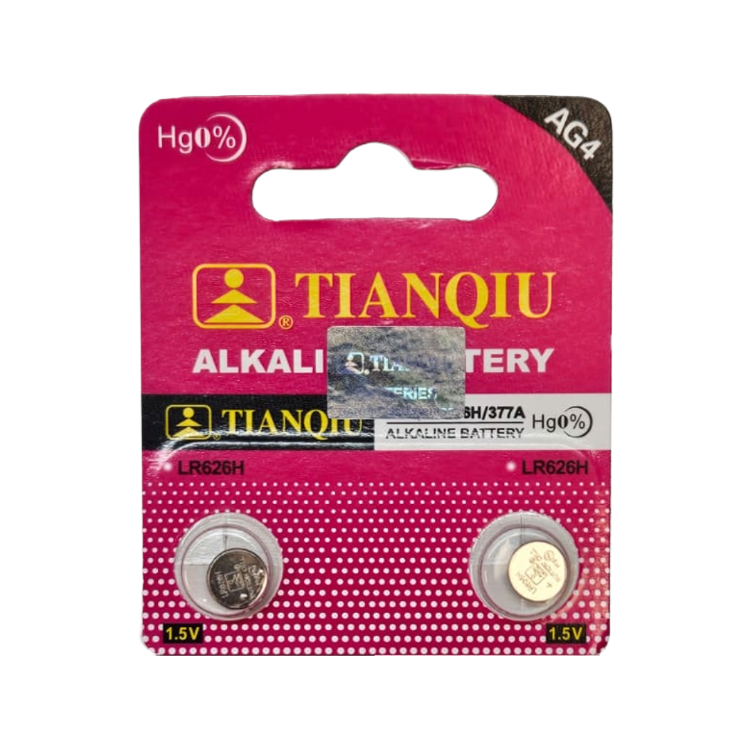 Tianqiu Alkaline Knopfzelle Doppelpack AG4