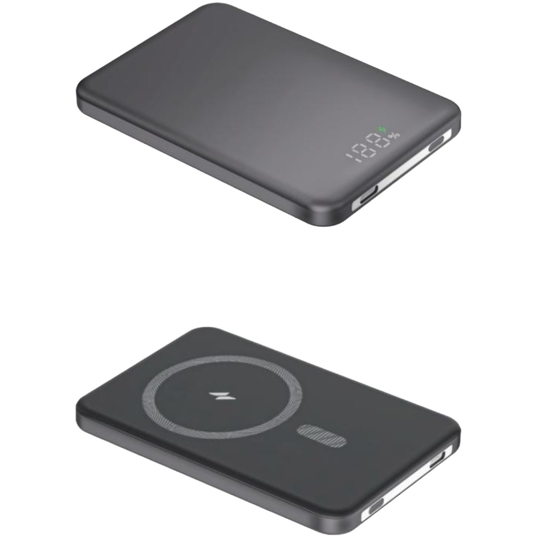 Magnetic Wireless Powebank Super Slim 5000mAh 15W Black PW08S