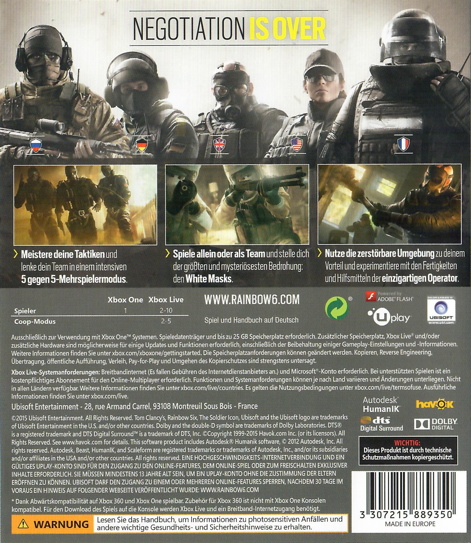 Tom Clancy s Rainbow Six Siege Xbox One