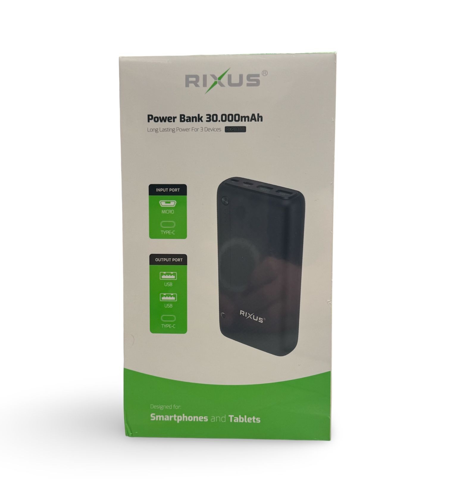 Rixus Power Bank 30.000mAh RXPB38B