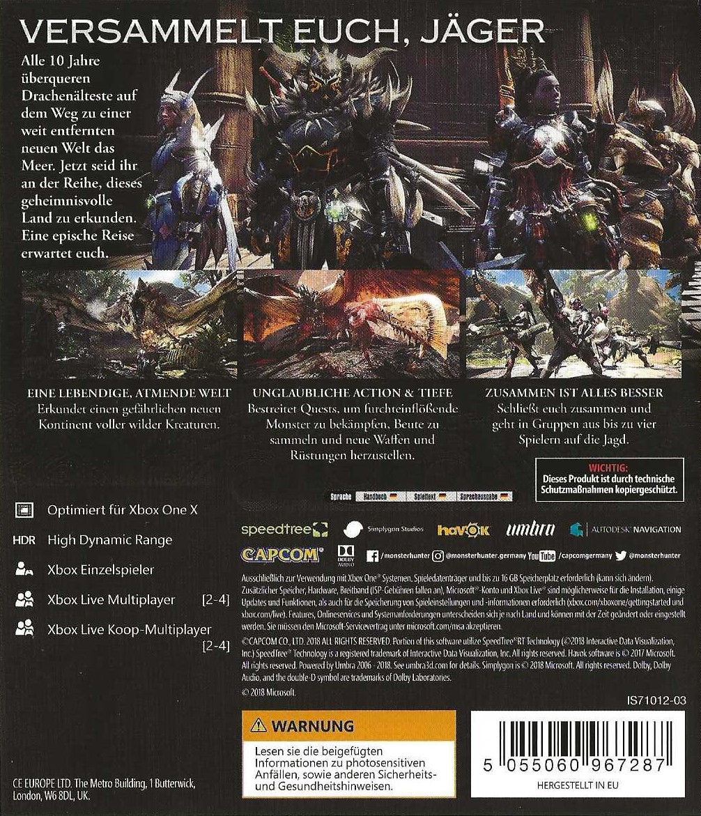 Monster Hunter World Xbox One