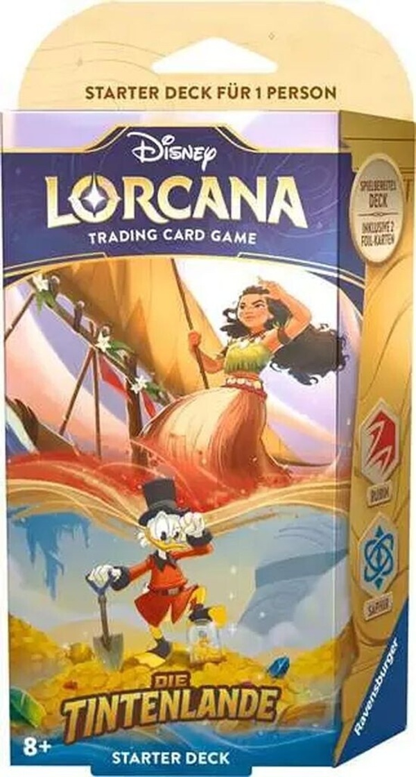 Disney Lorcana Die Tintenlande - Starter Deck Rubin und Saphir Deutsch Neu