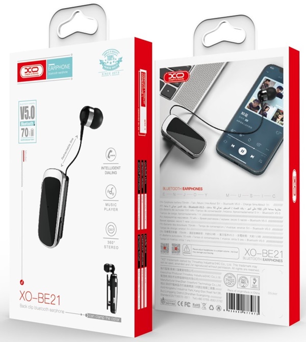 XO Bluetooth Kopfhörer BE21 Schwarz Neu