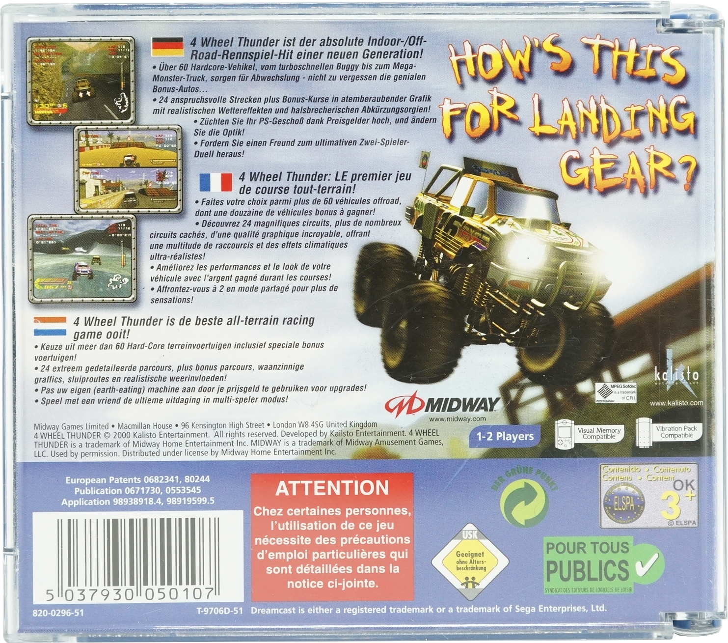 4 Wheel Thunder Sega Dreamcast
