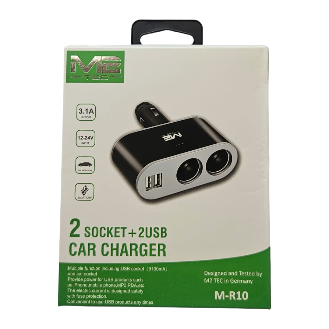 M2 Tec KFZ Ladegerät 2x KFZ 2x USB M-R10