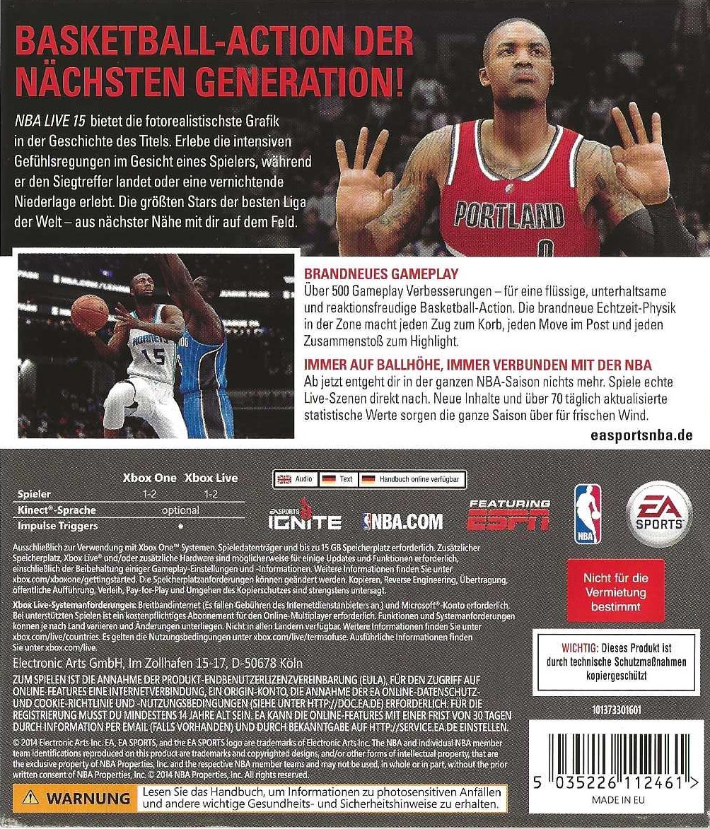 NBA Live 15 Xbox One