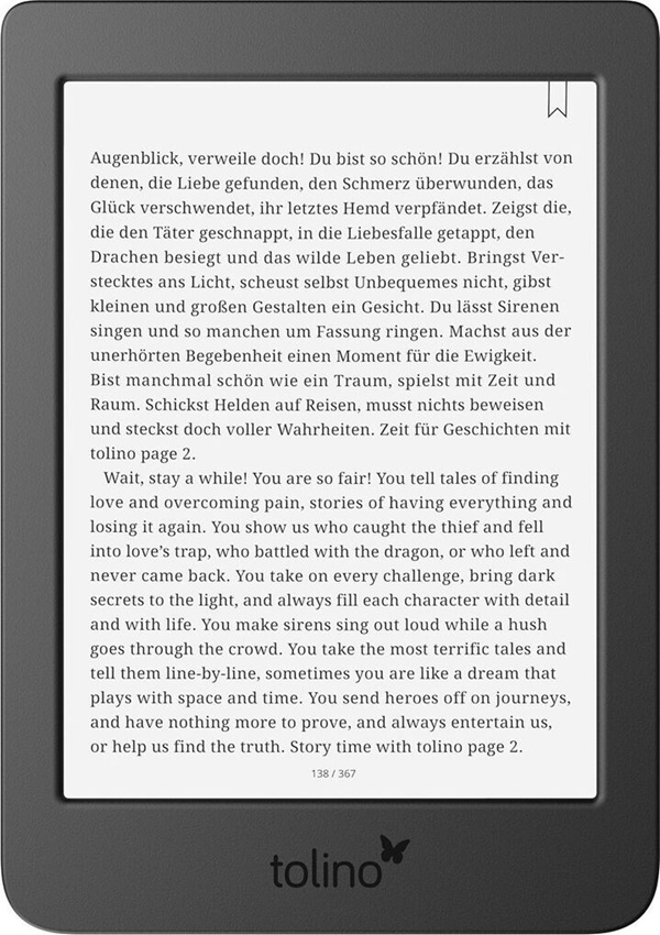 Tolino Page 2 eBook Reader