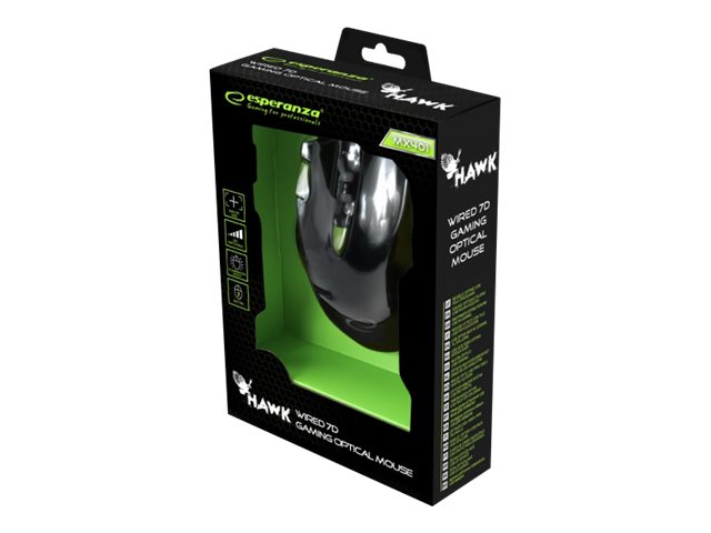 Esperanza Wired 7D Gaming Maus EGM401KG Grün