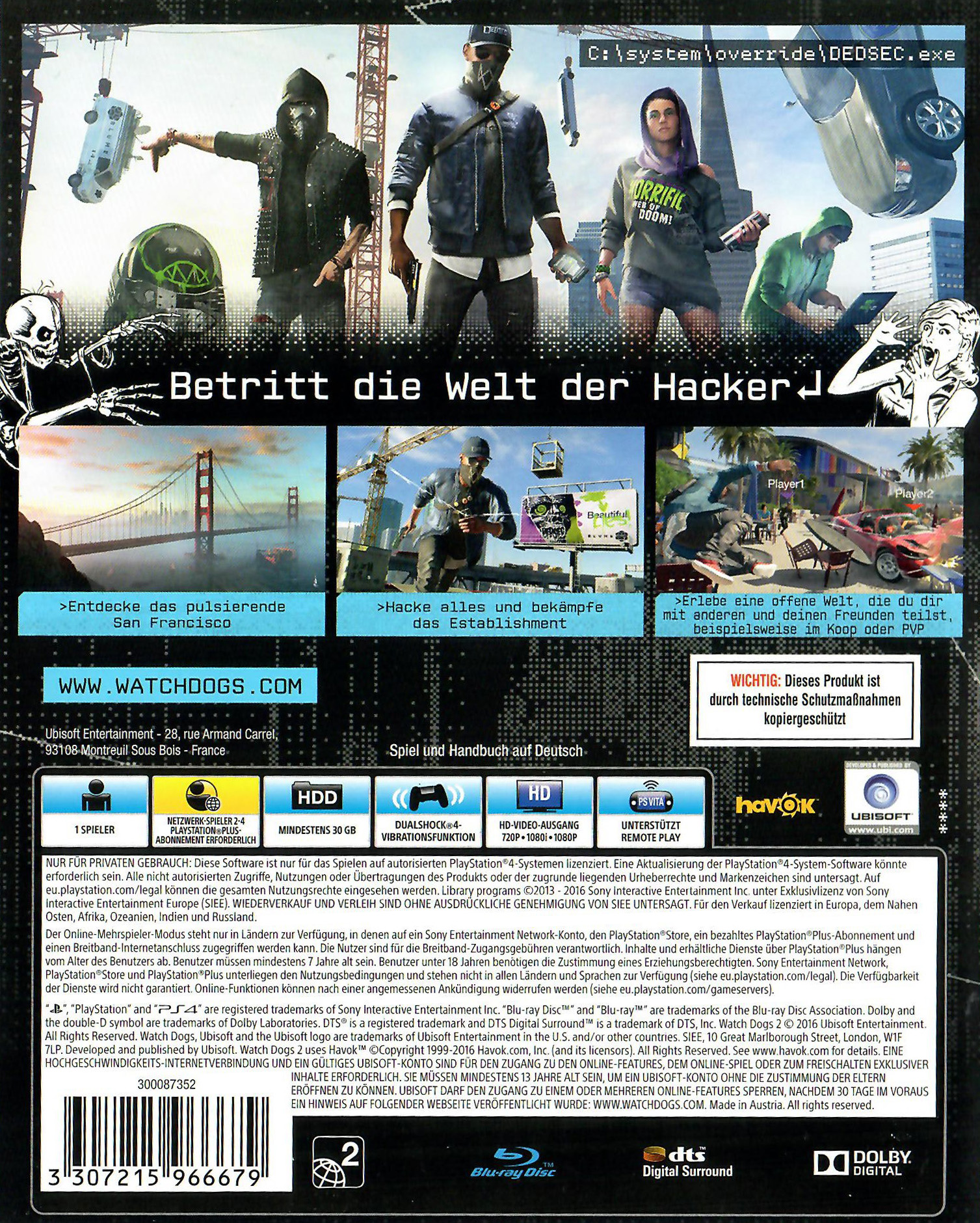 Watch Dogs 2 PS4