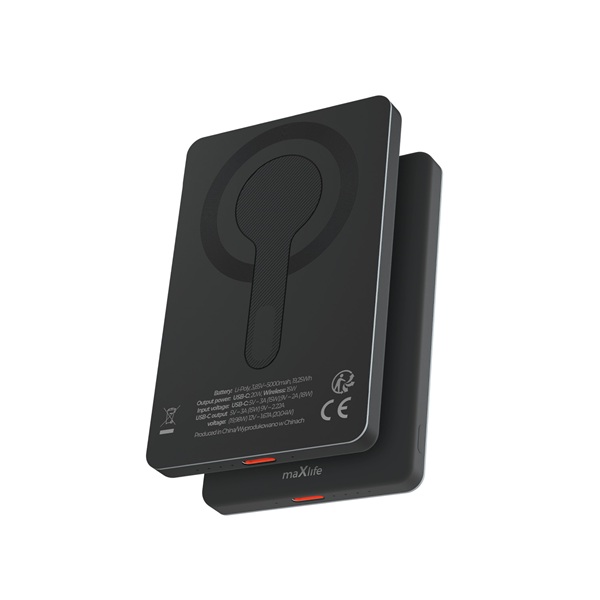 Maxlife magnetic wireless Powerbank 20W 5000 mAh black