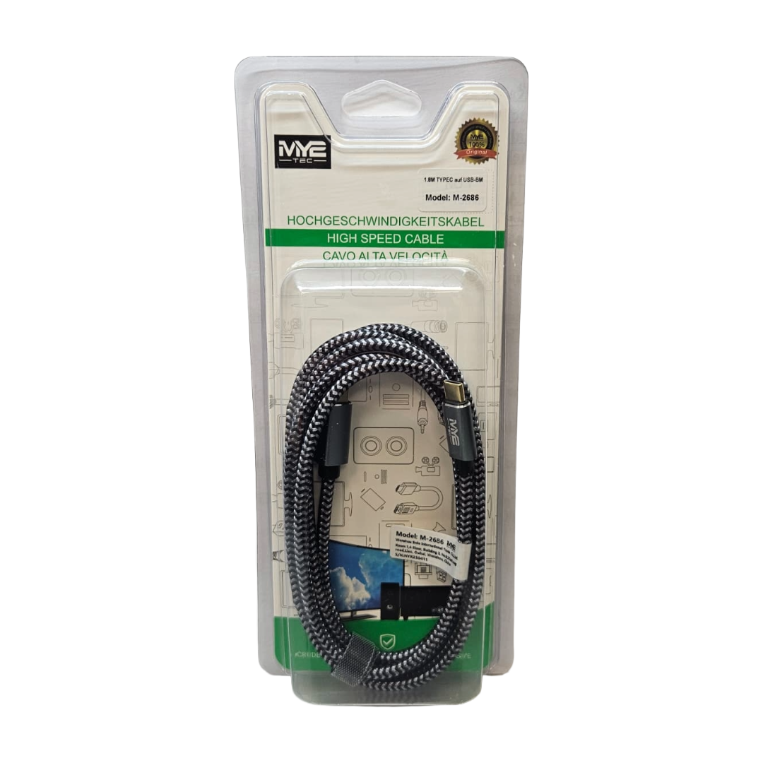 M2 Tec USB-C Druckerkabel 1,8m