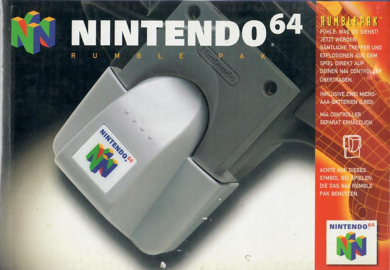 Project 64 Rumble Pak Nintendo 64 Rumble Pak N64 OVP | Sehr Gut | 045496860103-003