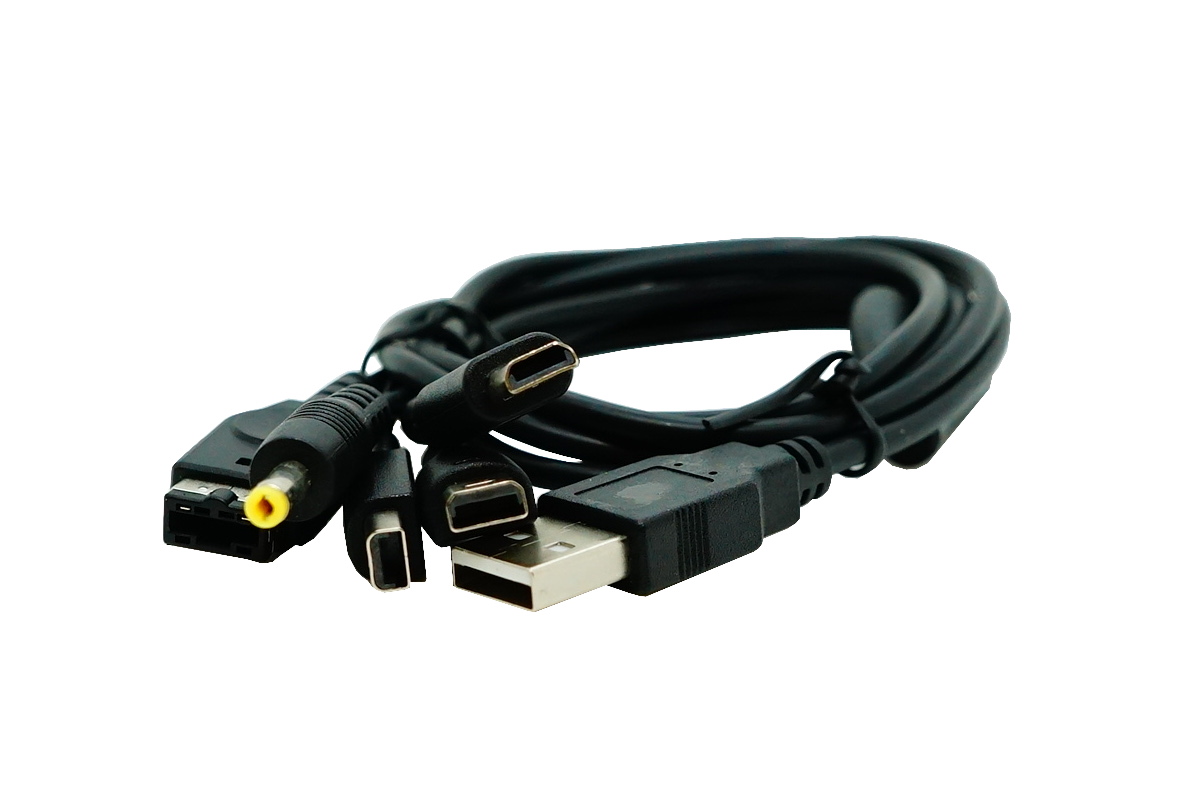 5 in 1 USB-Kabel für 3DS/DSi/DS/GBA SP/PSP/WiiU