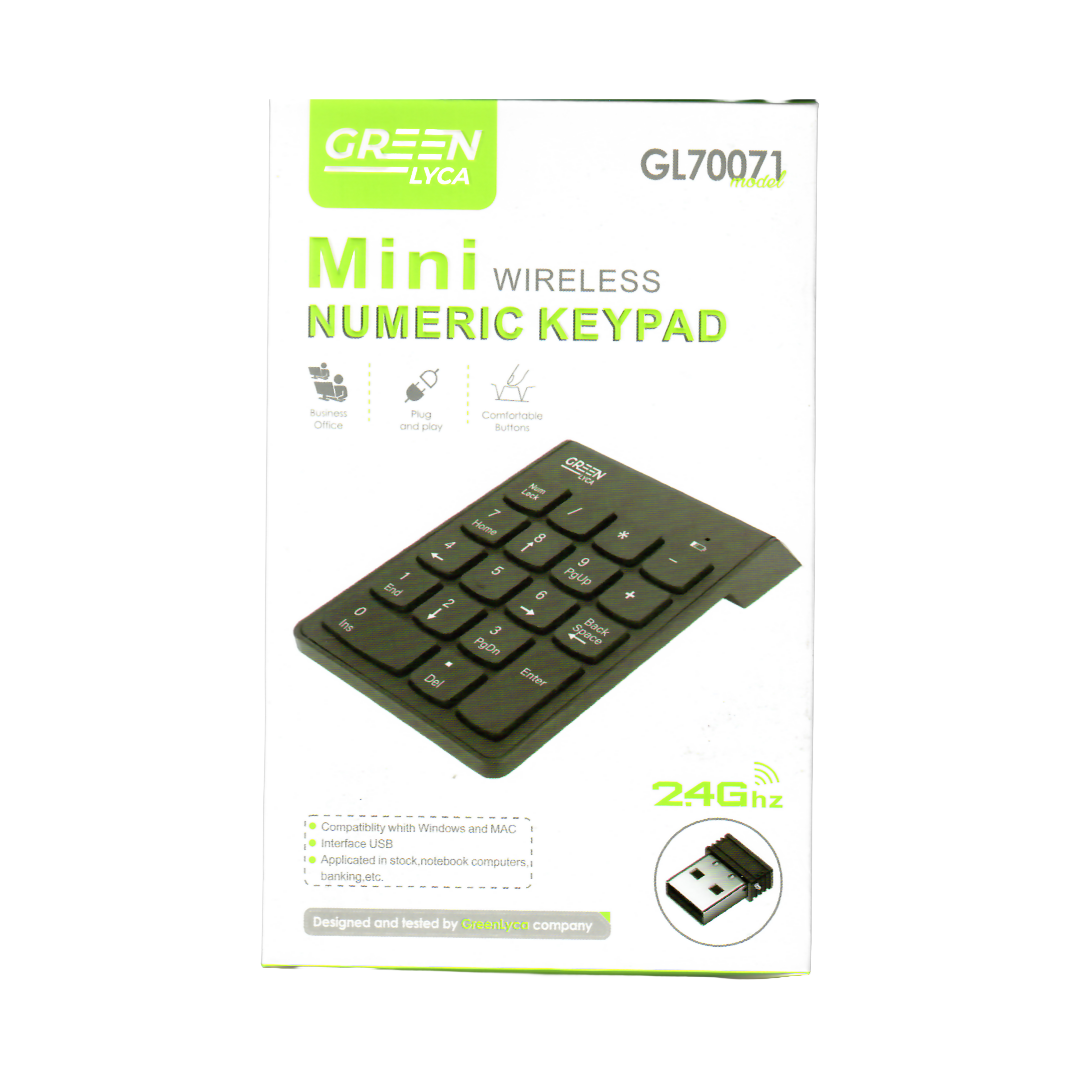 Green Lyca Mini Wireless Numeric Keypad