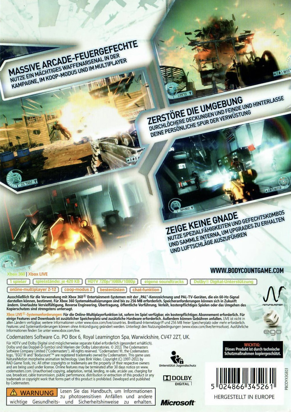 Bodycount XBOX 360