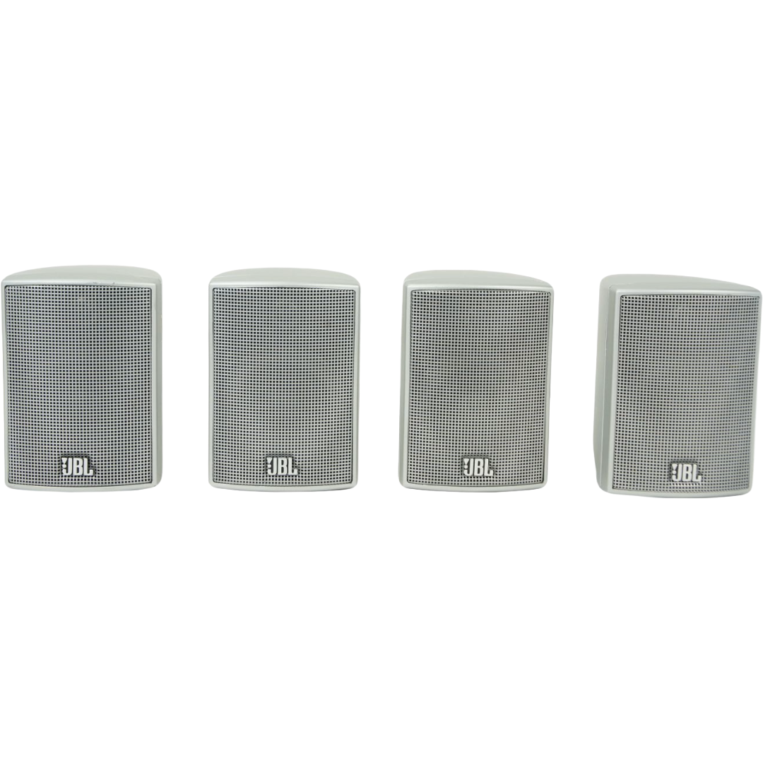 4x JBL 140 Sat Lautsprecher Silber