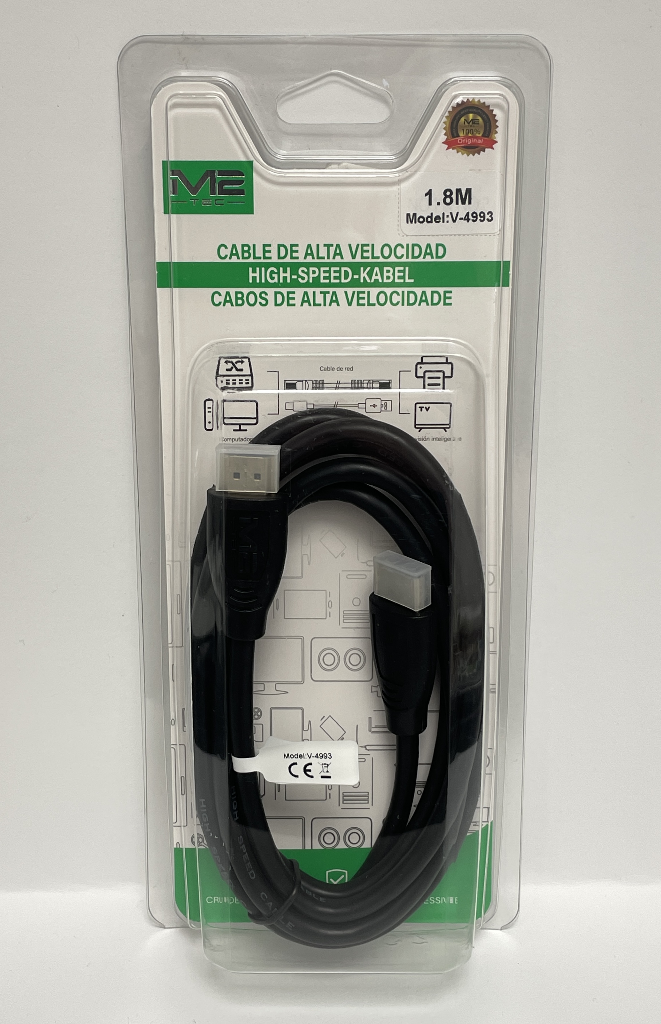 M2 TEC High Speed HDMI Kabel 1,8m V-4993