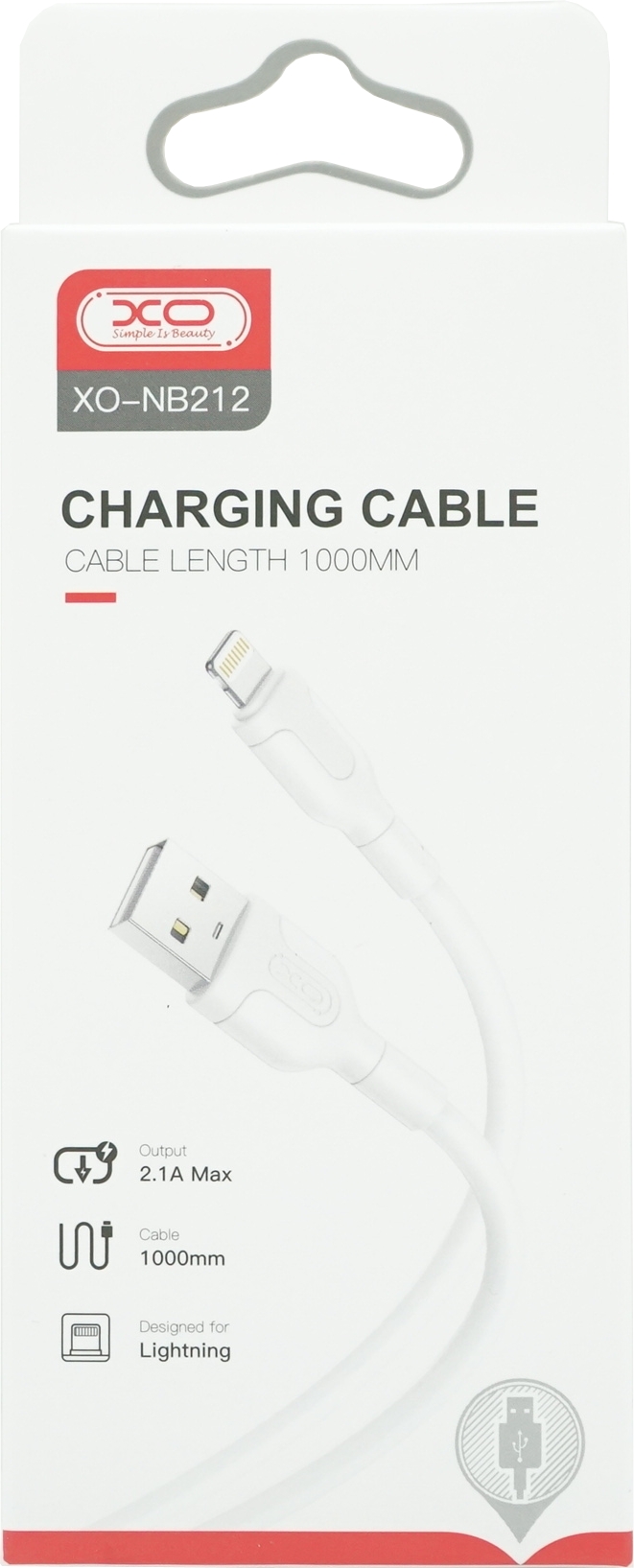 XO cable NB212 USB - Lightning 1,0 m 2,1A