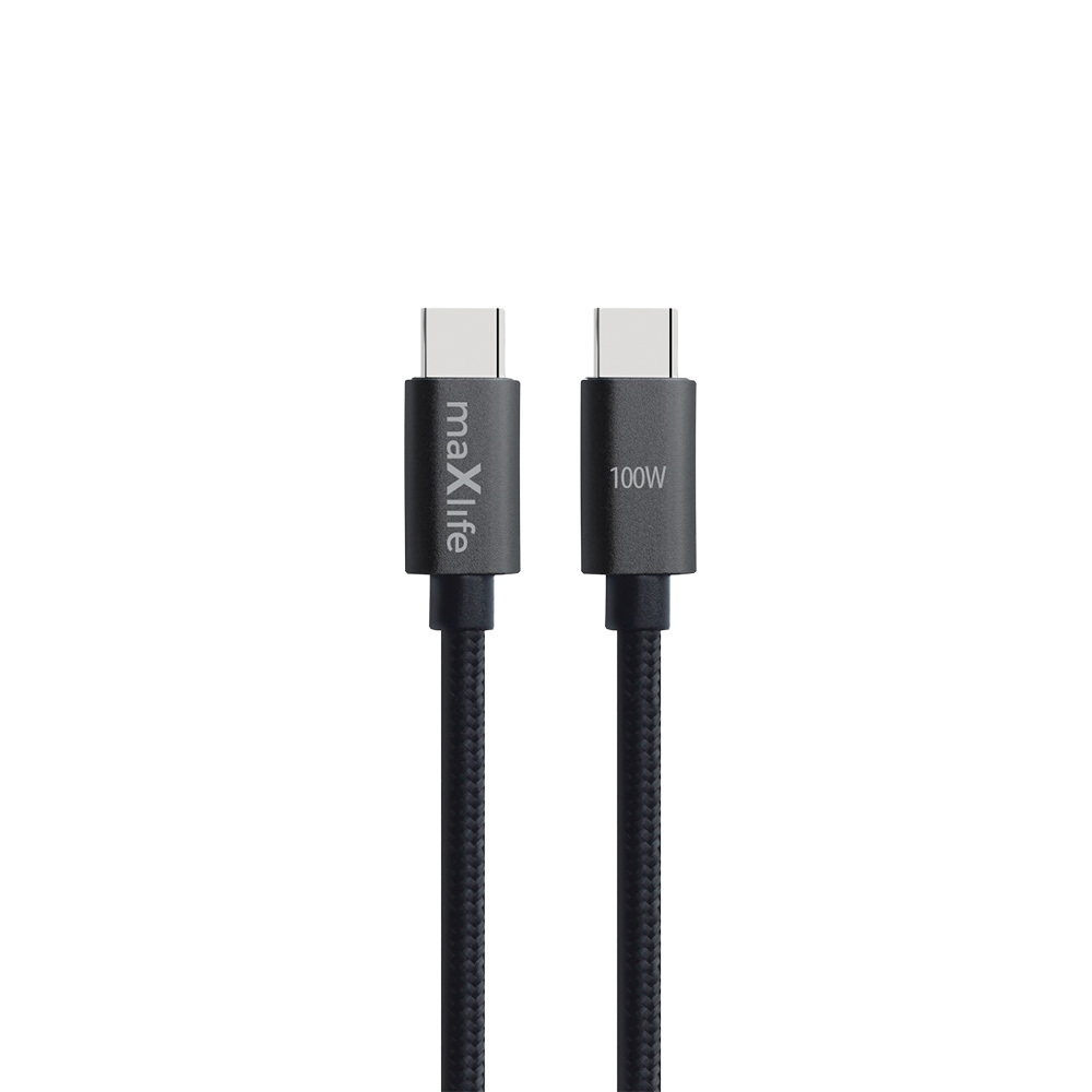 Maxlife Cable USB-C to USB-C 2 m 100W Black MXUC-05