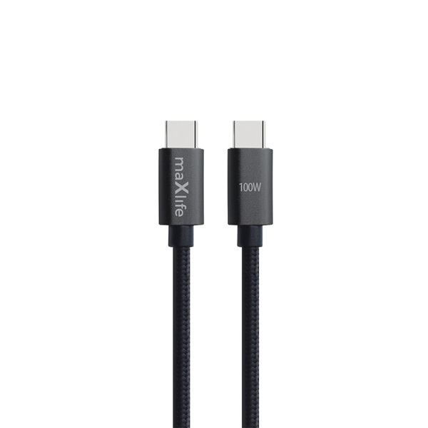 Maxlife Kabel USB-C - USB-C 3m 100W black